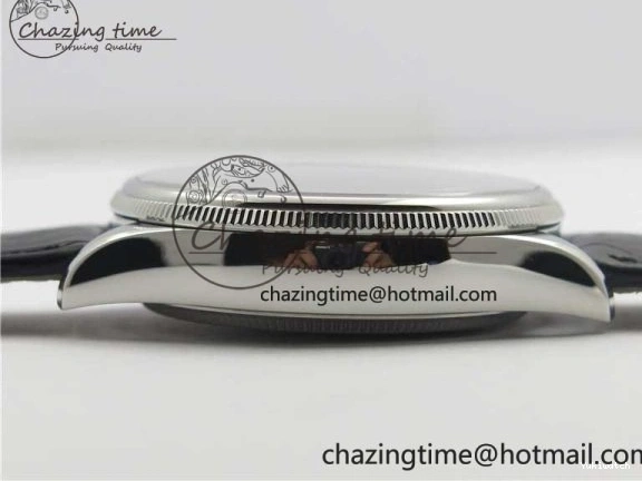 Date BP Markers Leather Real Strap Black Black on Edition Maker 50519 Sticks Dial SS Best SA3165 Cellini 0320